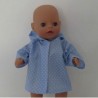 regenjas blauw stippen baby born little 36cm