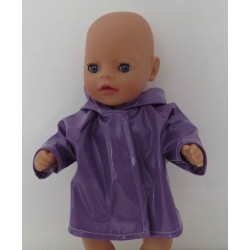 regenjas paars baby born little 36cm