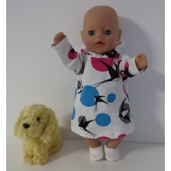 hoodiejurk zwaluwen  baby born little 36cm
