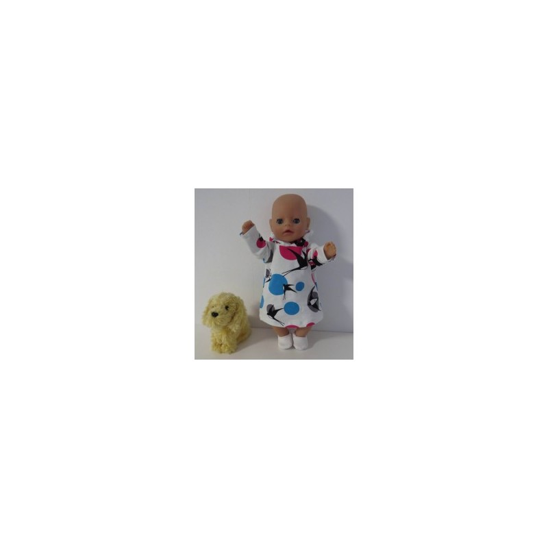 hoodiejurk zwaluwen  baby born little 36cm