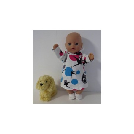 hoodiejurk zwaluwen  baby born little 36cm