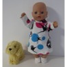 hoodiejurk zwaluwen  baby born little 36cm
