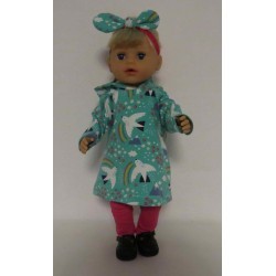 hoodiejurkset duiven baby born little 36cm