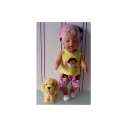 korte broek set dora roze baby born 43cm