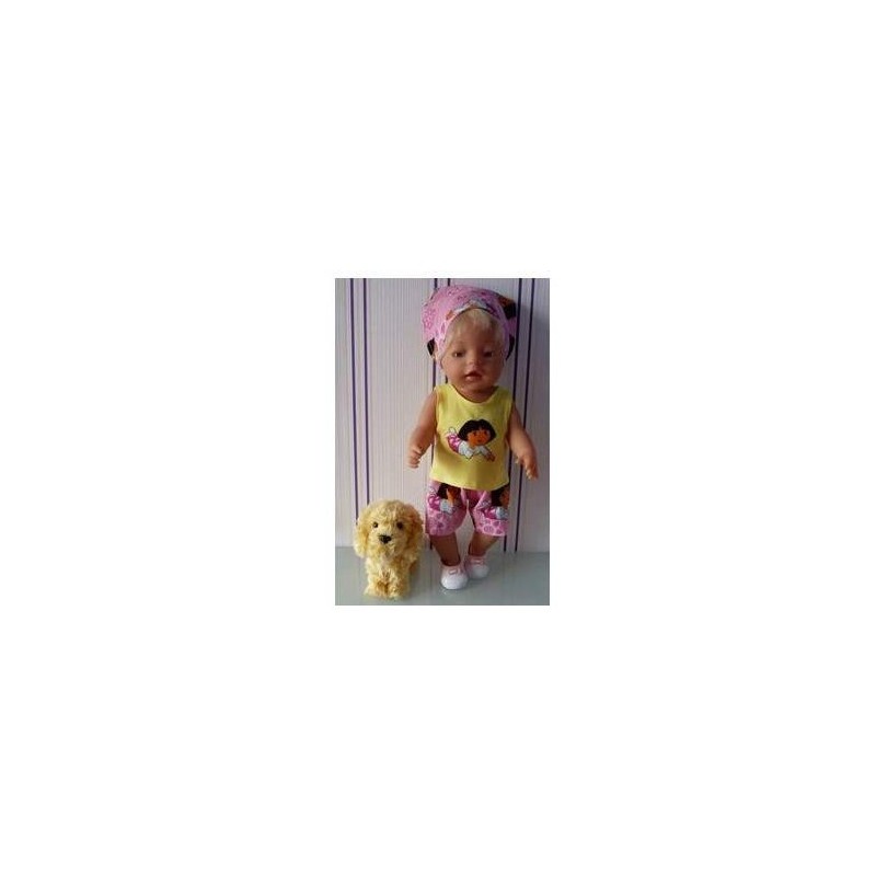 korte broek set dora roze baby born 43cm