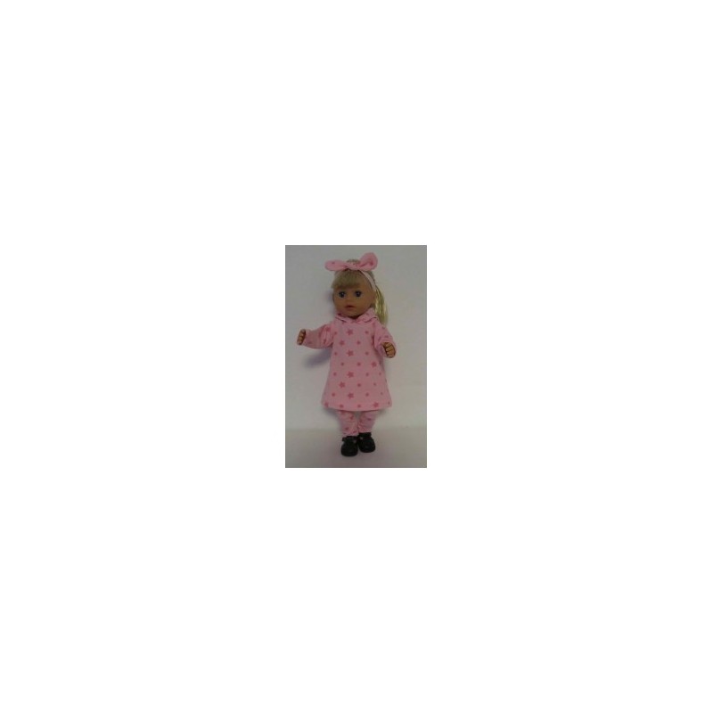 hoodiejurk set roze sterren  baby born little 36cm