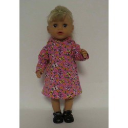 hoodiejurk roze vlinders baby born little 36cm