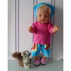 korte broek set ariel baby born 43cm