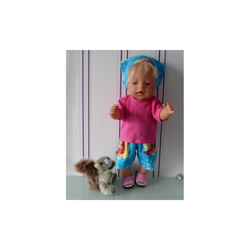 korte broek set ariel baby born 43cm