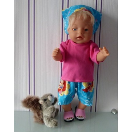 korte broek set ariel baby born 43cm