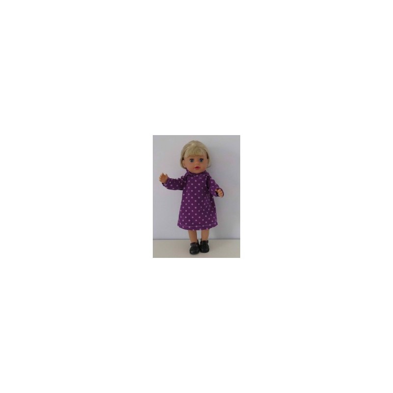 hoodiejurk paars stippen baby born little 36cm