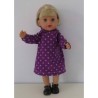 hoodiejurk paars stippen baby born little 36cm