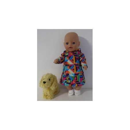 hoodiejurk  gekleurd baby born little 36cm