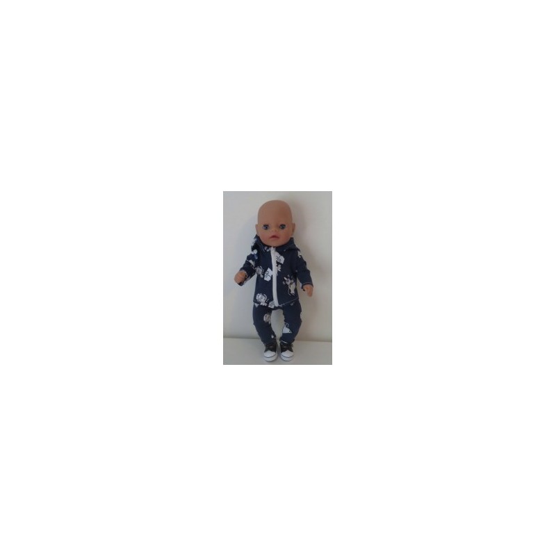 vest setje blauw beren baby born little 36cm
