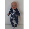 vest setje blauw beren baby born little 36cm