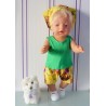 korte broek set dora geel baby born 43cm