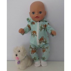 vest setje luiaard baby born little 36cm