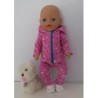 vest setje roze hartjes baby born little 36cm