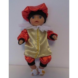 pietpak goud met rood  baby born little 36cm