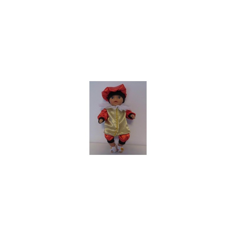 pietpak goud met rood  baby born little 36cm