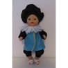 pietpak blauw met donker paars baby born little 36cm
