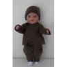 wintertrui setje bruin sterren baby born little 36cm