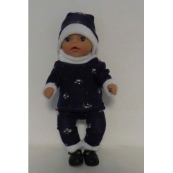 wintertrui setje blauw konijnen baby born little 36cm