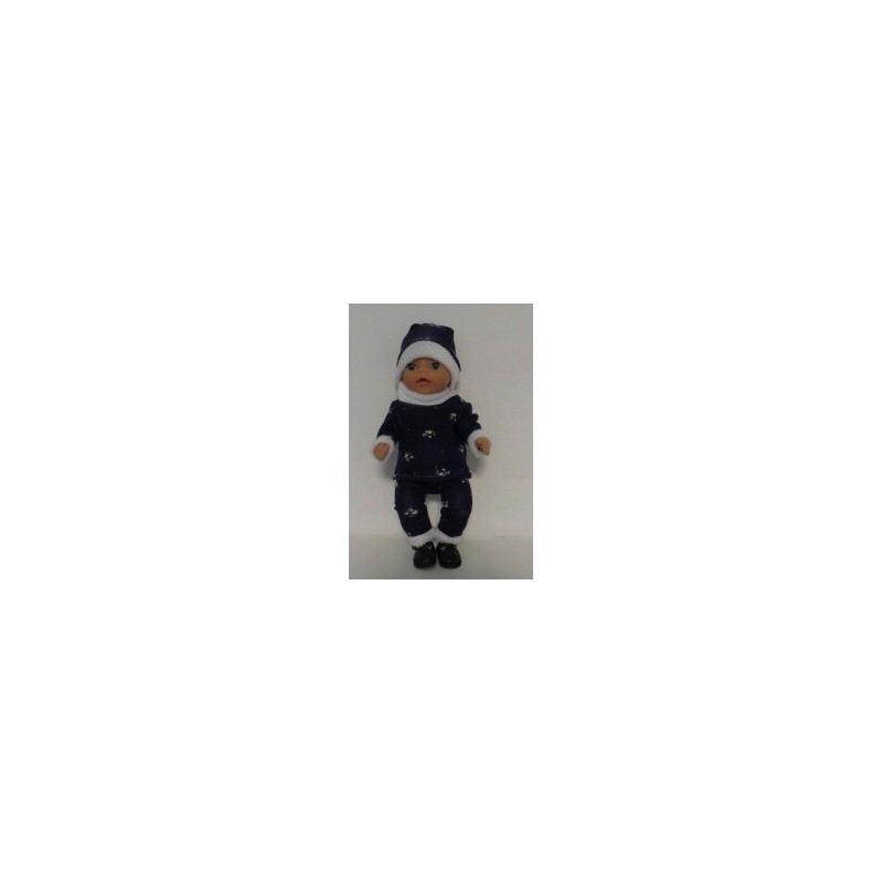 wintertrui setje blauw konijnen baby born little 36cm
