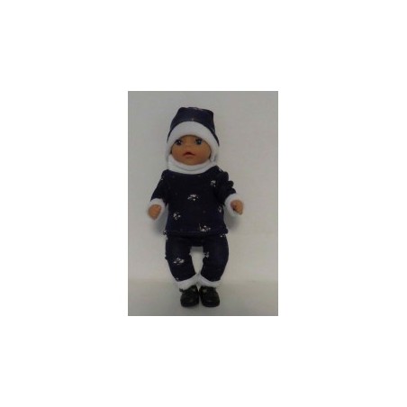 wintertrui setje blauw konijnen baby born little 36cm
