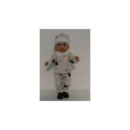 wintertrui setje gestreept baby born little 36cm