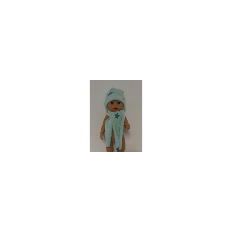 muts met sjaal mint sterren baby born little 36cm