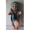 muts met sjaal grijs baby born little 36cm