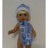 muts met sjaal blauw beren baby born little 36cm