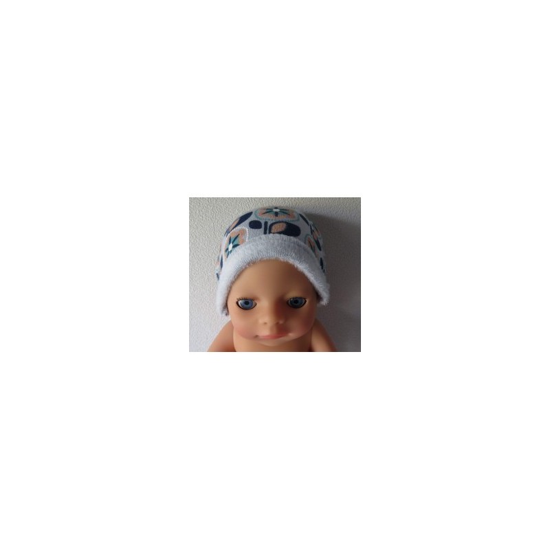 muts blauw bloemen  baby born little 36cm
