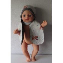 muts met sjaal hertje baby born little 36cm