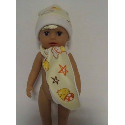 muts met sjaal geel kuikens baby born little 36cm
