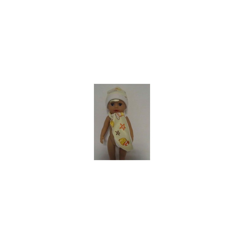 muts met sjaal geel kuikens baby born little 36cm