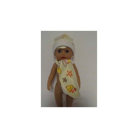 muts met sjaal geel kuikens baby born little 36cm