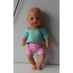 korte broek setje baby born little 36cm