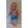 korte broek setje uilen baby born little 36cm
