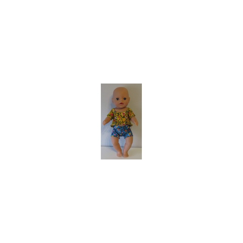 korte broek setje snoepjes baby born little 36cm
