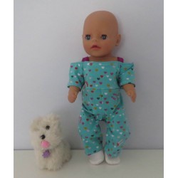 jumpsuit hartjes baby born little 36cm