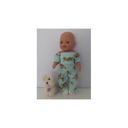 jumpsuit luiaard baby born little 36cm