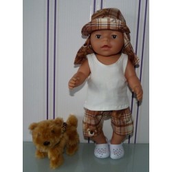 korte broek set koala bruin baby born 43cm
