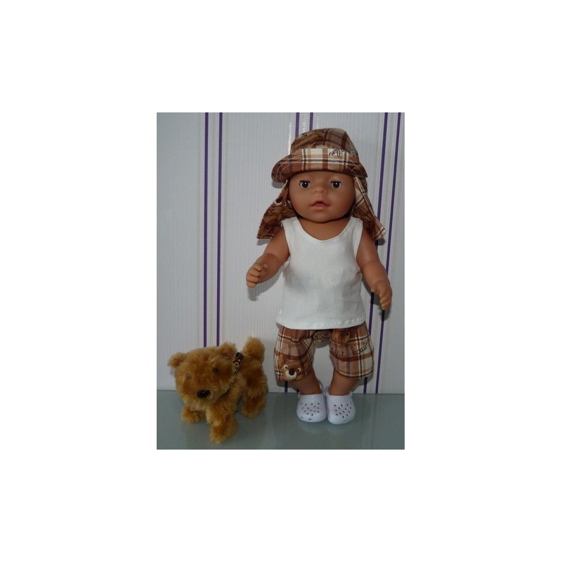 korte broek set koala bruin baby born 43cm