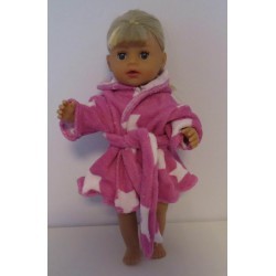 badjas roze met sterren baby born little 36cm