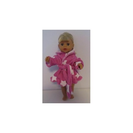 badjas roze met sterren baby born little 36cm