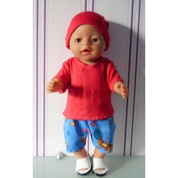 korte broek set tijgertje baby born 43cm