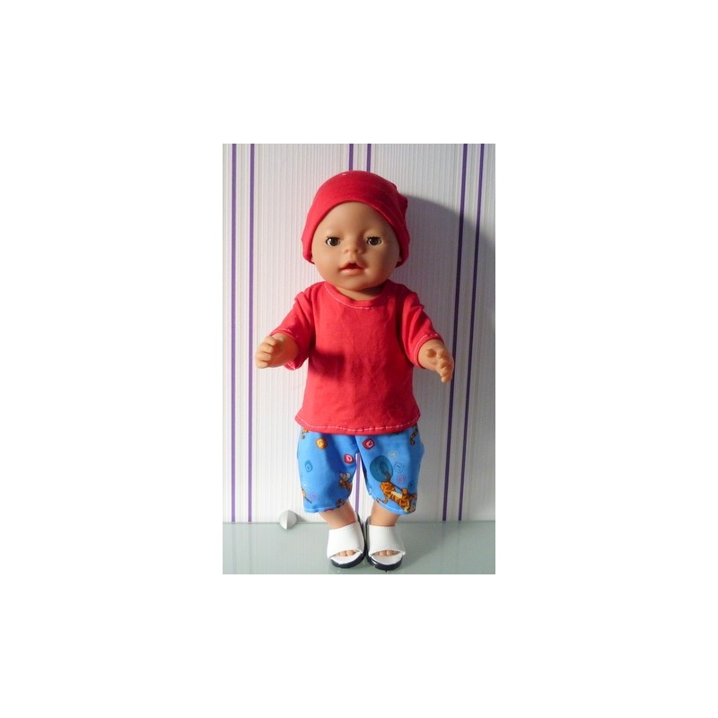 korte broek set tijgertje baby born 43cm