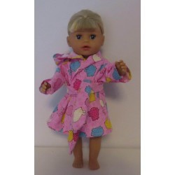 badjas roze dieren baby born little 36cm